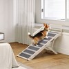 PawHut Dog Ramp for Couch, Folding Pet Ramp, 4 Adjustable Height from 15" to 19", Pet Step with Safety Side Rails for Small to Large Dogs - 2 of 4