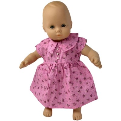 Doll Clothes Superstore Pink And Pearl Dress Also Fits 15-16 Inch Baby Dolls