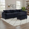 EHMKNP 112" L-Shaped Modular Sectional Sofa – Comfy Cloud Couch with Movable Ottoman, Deep Seat Cushions for Living Room - 4 of 4