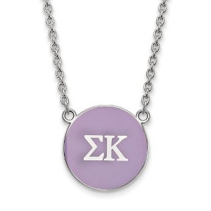 Black Bow Jewelry Sterling Silver Sigma Kappa Greek Life Necklace 18 Inch - 1 of 4
