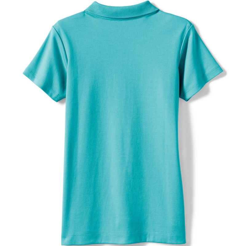Lands' End School Uniform Kids Short Sleeve Feminine Fit Interlock Polo Shirt, 2 of 6