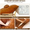 Docred Oversized Chaise Lounge Chair with Ottoman Linen-Cotton Sleeper Sofa Bed with Throw Pillows, Modern Comfy Couches Chairs - 4 of 4