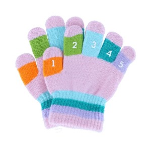 Grand Sierra Toddler 2-4T Knit Stretch Counting Gloves - 1 of 4