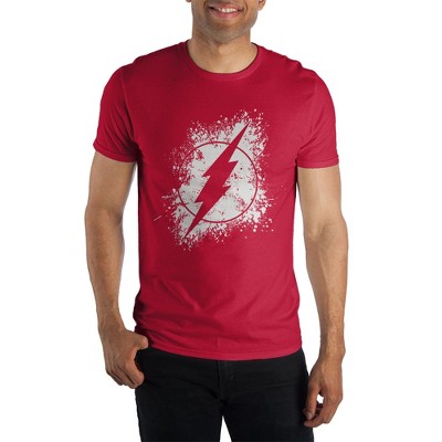 DC Comics Flash Logo Men's Red Tee Shirt T-Shirt
