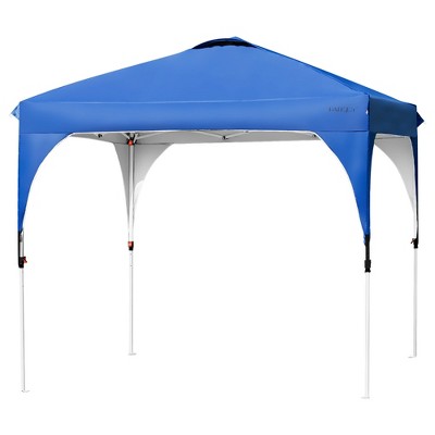 10x10 FT Outdoor Pop Up Tent Canopy Height Adjustable Sun Shelter W/ Roller Bag