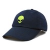 Dalix Alien Embroidered UFO Dad Hat Cotton Baseball Cap Adjustable Mens - 4 of 4