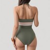 Anna-Kaci Women's High Waist Bikini Set with Crochet Waistband and Halter V Neck Top - 4 of 4