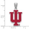 Black Bow Jewelry Sterling Silver Indiana Hoosiers NCAA Large Pendant - 3 of 4
