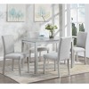 FONTOI Wooden Dining Table Set with Rectangular Table and Upholstered Chairs for Stylish Modern Home Kitchen Dining Spaces, Beige, 45.5"*28.5"*30" - 2 of 4