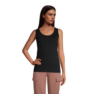 Lands' End Women's Cotton Tank Top - 1 of 4