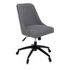 Wood Swivel Upholstered Desk Chair with Mid-Century Canted Legs, 360¡ã Swivel, Tilt Mechanism, Five-Leg Base, Rolling Casters - 3 of 4