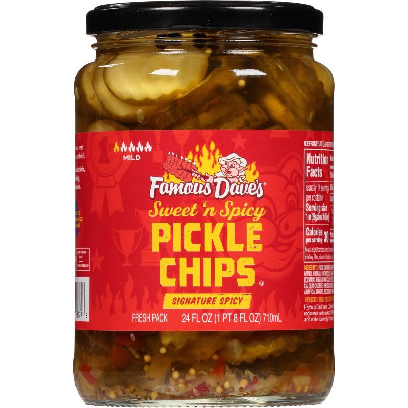 Famous Dave's Spicy Pickle Chips - 24oz, 1 of 6