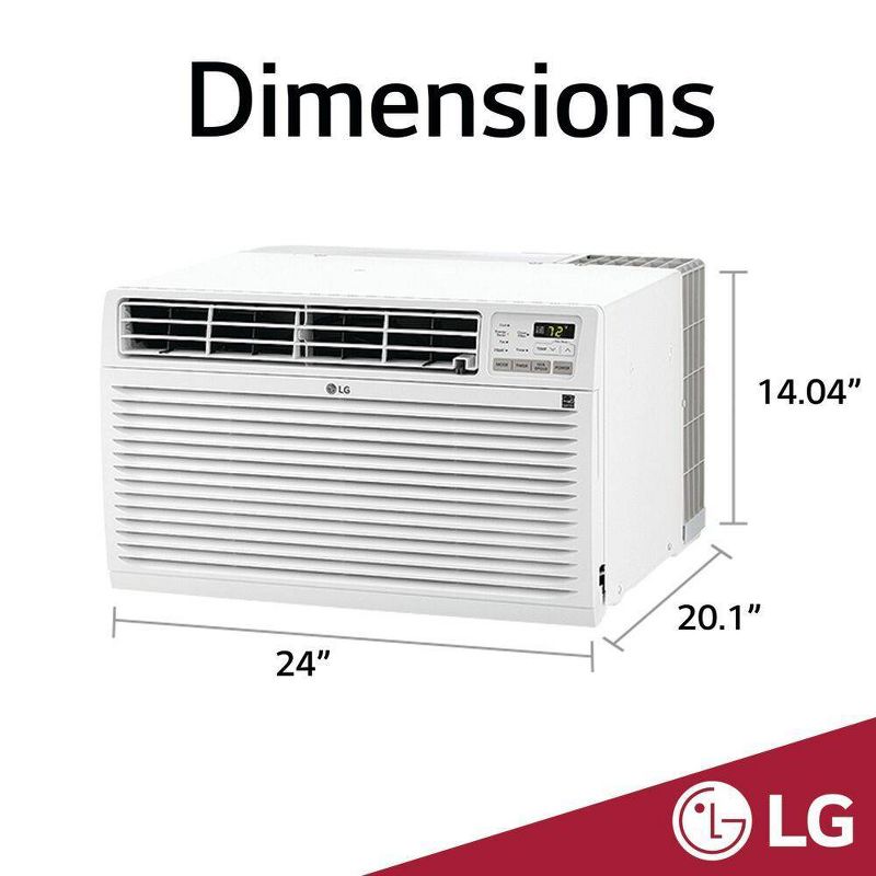 LG Electronics 10,000 BTU 230V Through the Wall Air Conditioner LT1037HNR with 11,200 BTU Supplemental Heat Function, 2 of 11