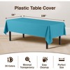 Crown Display 54 in. x 108 in. Plastic Tablecloth - 12 Pack - 3 of 4