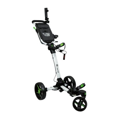 Axglo V2 Golf Push Cart - 3-Wheel - Patented 1-Step Folding System
