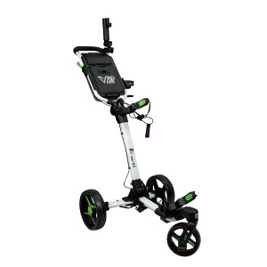 Axglo V2 Golf Push Cart - 3-Wheel - Patented 1-Step Folding System - 1 of 3