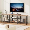 Homhougo 67 Inch Large TV Stand with LED Lights for 55/65/75 Inch TV Brown - 3 of 4