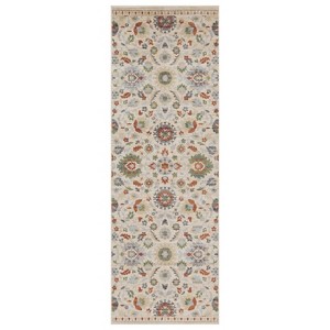 Vintage Floral Vines Border Indoor Area Rug or Runner by Blue Nile Mills - 1 of 4