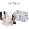 Narwey Striped Wide Open Makeup Bag Women, Travel Toiletry Bag - 2 of 3