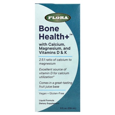 Flora Bone Health+™ with Calcium, Magnesium, and Vitamins D & K, 8 fl oz (236 ml)