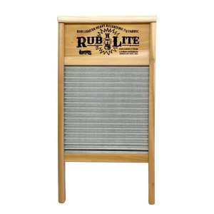 Lehman's Galvanized Steel Manual Washboard, Rub-Lite, Wavy, V Crimp, for Function, Decor, or Music, 23.75 in x 12.5 in - 1 of 4