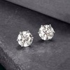 Ross-Simons 3.00 ct. t.w. Moissanite Stud Earrings in Sterling Silver - 3 of 4