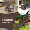Tangkula Adirondack Chair W/Ergonomic Design&Ottoman Outdoor Armchair HDPE chair for Yard&Patio Black/Coffee/Grey/Turquoise/White - 4 of 4