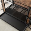 Lyngins 3-in-1 Furniture-Style Dog Crate, Wooden Dog Crate Table, Dog Kennel with 2 Doors (Front + Side), Pull-Out Tray, Cushion, Pet Crate House - 4 of 4