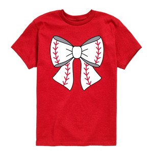 Boys' - Instant Message - Baseball Bow Short Sleeve Graphic T-Shirt - 1 of 4