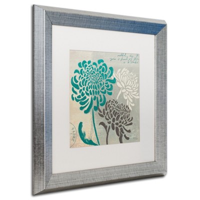 Trademark Fine Art -Wellington Studio 'Chrysanthemums I' Matted Framed Art