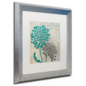 Trademark Fine Art -Wellington Studio 'Chrysanthemums I' Matted Framed Art - 1 of 4