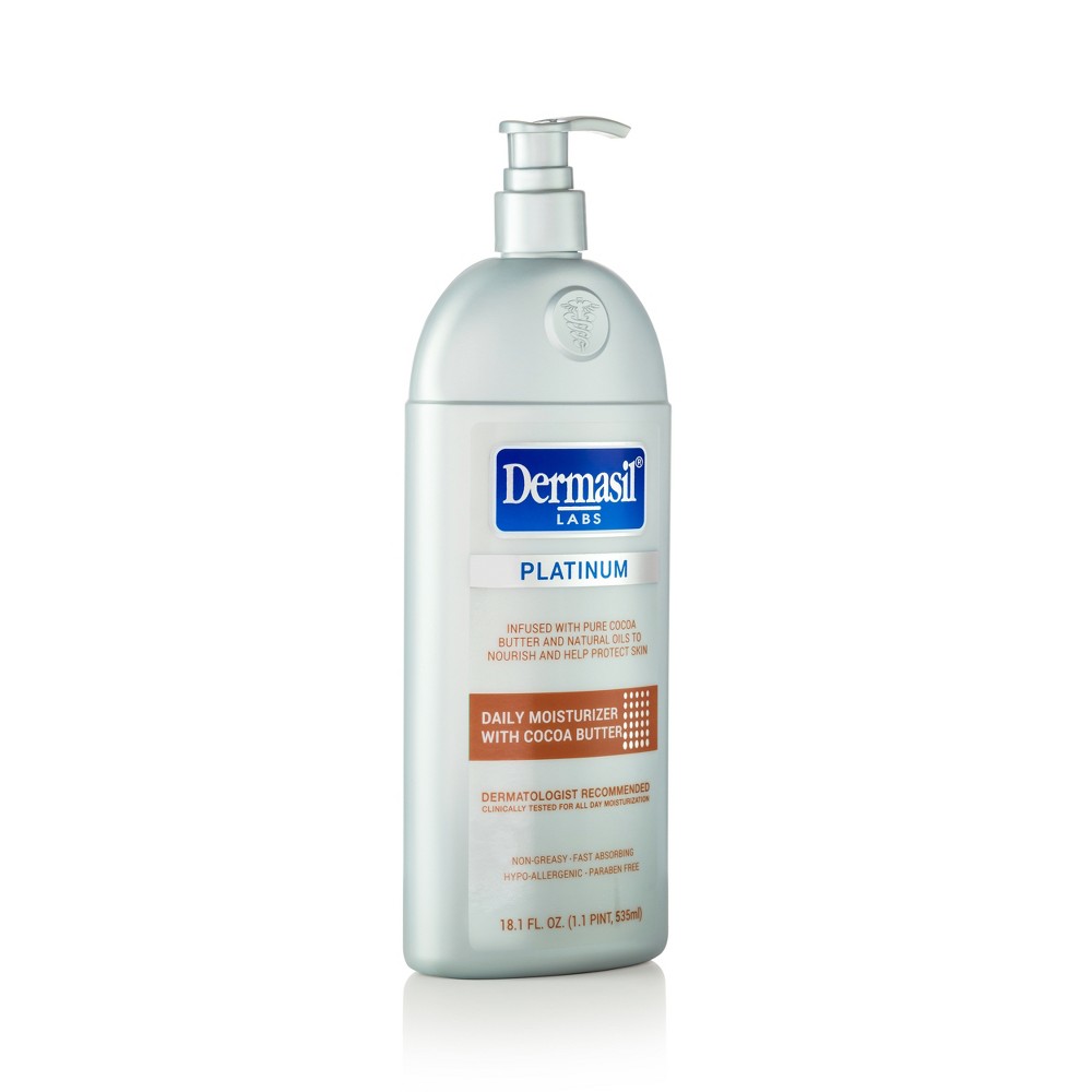 Photos - Cream / Lotion Dermasil Platinum Cocoa Butter All Day Moisturizing Body Lotion - 18.1 fl