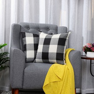 PiccoCasa Buffalo Check Plaid Throw Pillow Covers Farmhouse Decors Square Pillow Covers 2 Pcs - 1 of 4