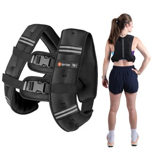 Body Sport Weighted Vest, 15 lb. - Adjustable Fitness Vest for Strength Training, Running, Walking, and Endurance Workouts - 1 of 4