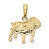 Black Bow Jewelry 14k Yellow Gold Polished Bulldog Pendant - 3 of 4