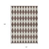 Brown Geometric Washable Indoor Outdoor Area Rug - 3 of 4
