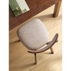 Okak Solid Wood Upholstered Dining Chair, Rustic Wooden Kitchen Chairs with Wide Curved Backrest, Chair for Dining Room Kitchen - 2 of 4