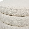 CAVINAS Round Boucle Fabric Storage Ottoman Bench with Removable Lid,Upholstered Storage Ottoman,Storage Benches for Living Room,Bedroom - 4 of 4