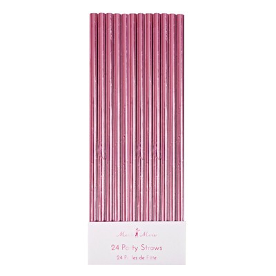 Meri Meri Pink Foil Party Straws