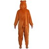 HalloweenCostumes.com Care Bears Tenderheart Bear Adult Costume Jumpsuit | Hooded Fleece Outfit with Heart Design for Halloween Cosplay - 4 of 4
