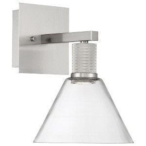 Access Lighting Port Nine 1 - Light Wall Light in  Brushed Steel - 1 of 4