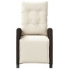 vidaXL Reclining Garden Chair Brown, Cream White - 4 of 4