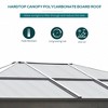 10' x 12' Hardtop Gazebo Canopy with Polycarbonate Roof, Aluminum Frame, Permanent Pavilion Outdoor Gazebo with Netting, for Patio, Garden - 4 of 4