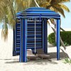 Outsunny 5.9' x 5.9' Cabana Umbrella, Outdoor Beach Umbrella with Windows, Sandbags, Carry Bag - 3 of 4