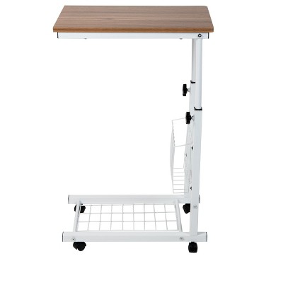 Mind Reader Adjustable Height Laptop Desk, White, Wood