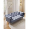 NicBex 71" Modern Convertible Sofa Bed, Velvet Couch for Living Room, American Retro Sleeper Sofa, Upholstered Loveseat Sofa for Living Room - 4 of 4