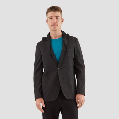 Haggar H26 Men's Tailored Fit Blazer - Charcoal Heather Xl : Target