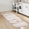 Area Rug Washable Non Slip Backing Boho Trellis Rug Low Pile Distressed Floor Carpet Retro Accent Rug for Living Room Bedroom - 2 of 4