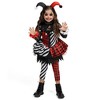 Joyfy Halloween Evil Clown Costume for Girls – Creepy Cosplay Dress with Ruffles & Bells (Halloween Edition) - 2 of 4
