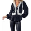Women's Material Girl Sheer Babydoll Blouse - trend:notes - 2 of 3